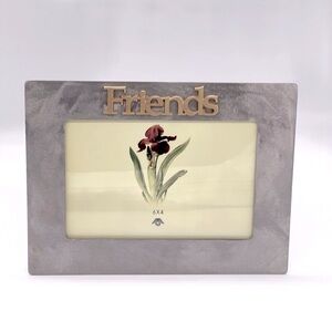 FRIENDS BRUSHED POLISHED IRON 4 X 6 PICTURE FRAME